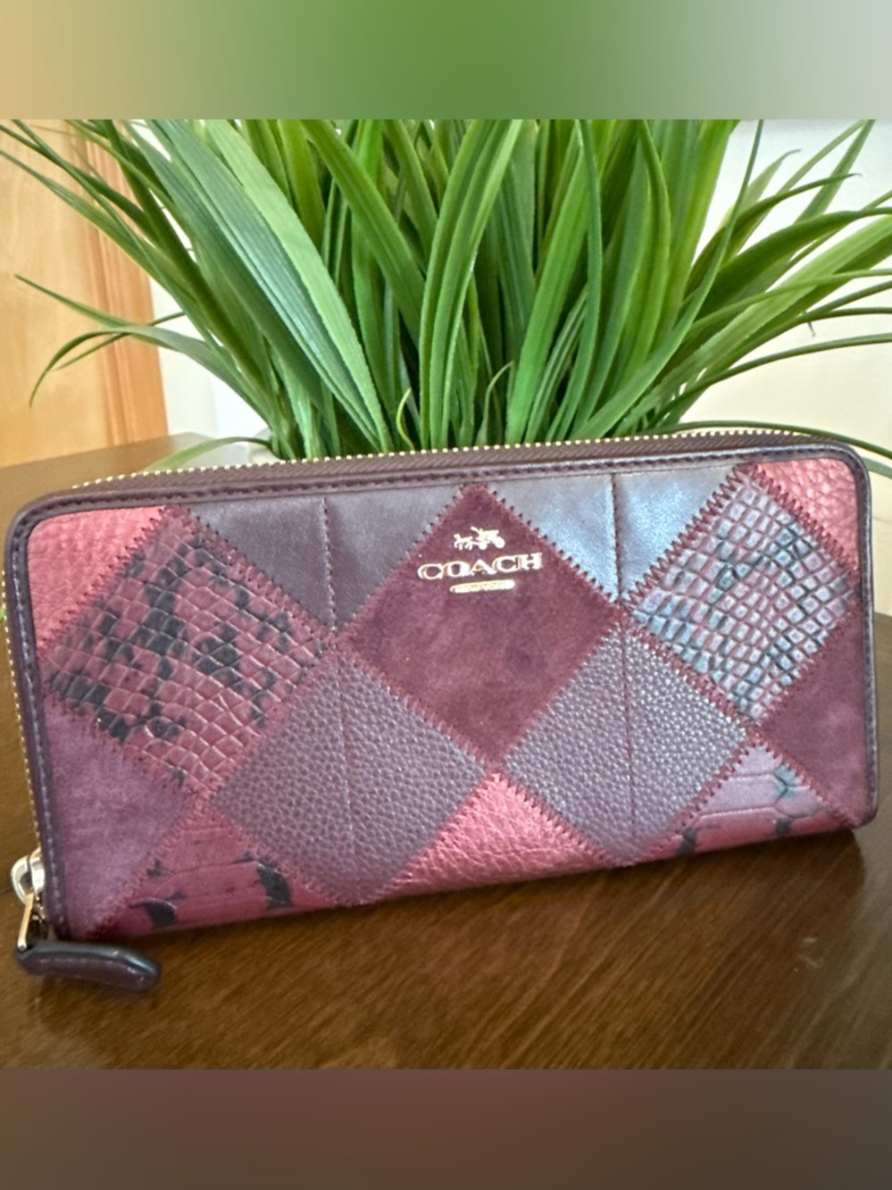 Coach Blake 25 Carryall w/ Matching Wallet in Metallic Patchwork - Picture 9 of 10